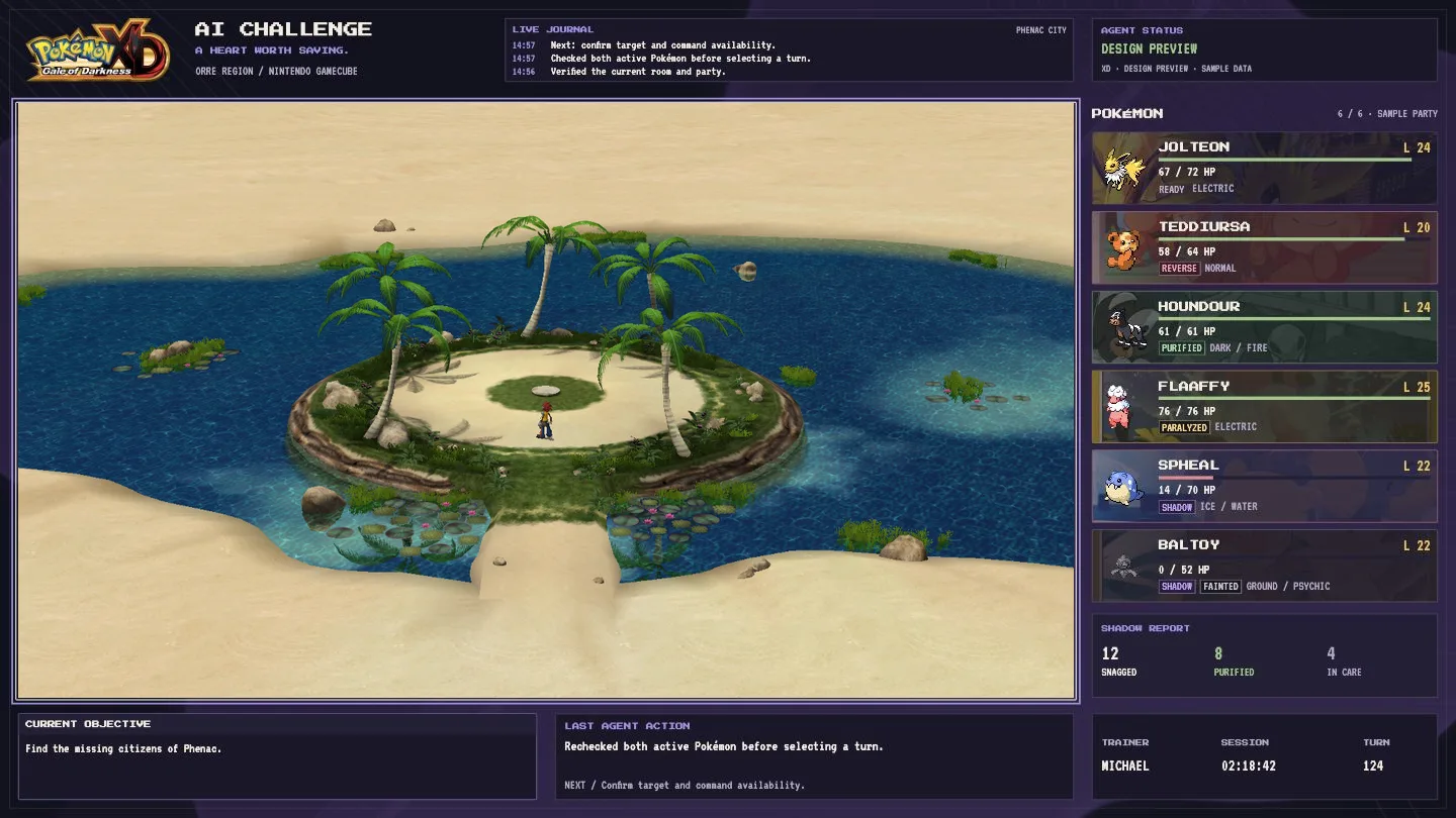 Pokémon XD layout